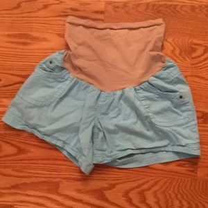 Teal blue Maternity shorts